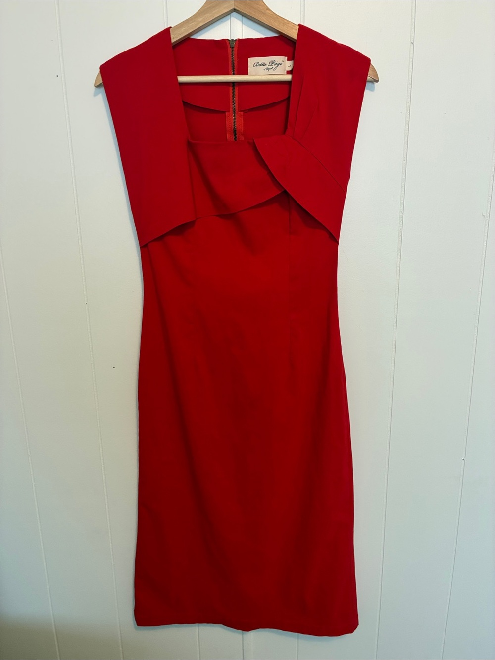 Bettie Page by Tatyana Vibrant Red Cap-Sleeve Sheath Dress